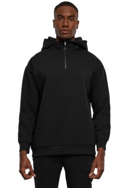 Urban Classics - Zipped High Neck Hoodie Urban Classics TB6375 Black