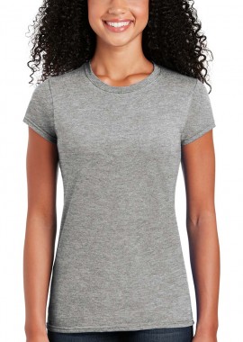 Gildan - Γυναικείο T-Shirt 64000L Gildan Fitted Ring Spun Sport Grey