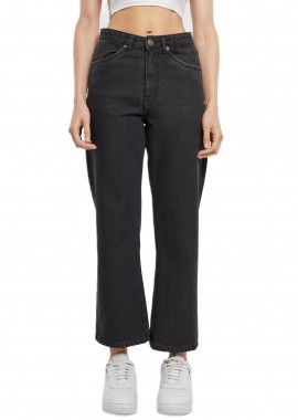 Urban Classics - Ladies Cropped Straight Leg Denim Παντελόνι Urban Classics TB6815-00709 black washed