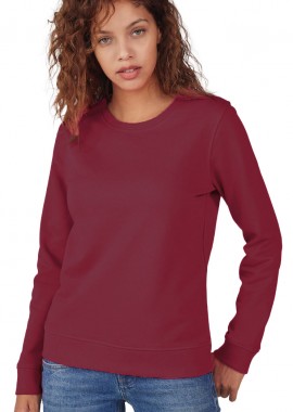 B & C - Γυναικείο Φούτερ WW32B B & C Organic Crew Neck French Terry Burgundy