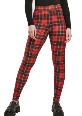 Γυναικείο Κολάν TB4771 Urban Classics Ladies Soft AOP Leggings redcheck