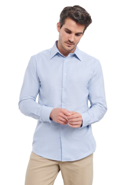 Ανδρικό Μακρυμάνικο Πουκάμισο R-922M-0 Russell Oxford Blue