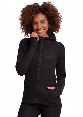 Urban Classics - Γυναικείο Φούτερ Hoodie TB1728 Urban Classics Polar Fleece Zip Black