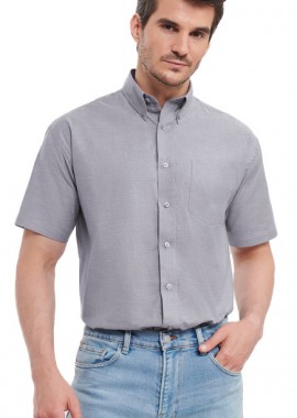 Κοντομάνικο Πουκάμισο R-933M Russell Oxford White Silver