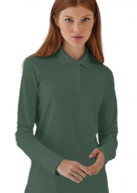 B & C - Μπλούζα Polo Γυναικεία Μακρυμάνικη PWI13 B & C ID.001 LSL Bottle Green