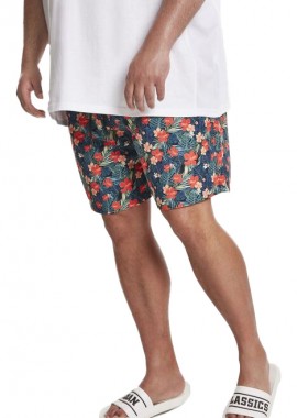 Μαγιό TB2679 Urban Classics PatternSwim Black/White Black/Tropical