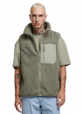 Urban Classics - Γιλέκο Sherpa TB6723-05292 Urban Classics Palegreen
