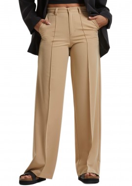 Urban Classics - Ladies Wide Pleated Pants Urban Classics TB6843-03738 Unionbeige
