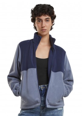 Urban Classics - Ladies Double Polarfleece Jacket Urban Classics TB6905-17540 Navy/Cloudsky