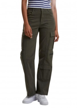 Urban Classics - Ladies Loose Utility Stretch Twill Pants Urban Classics TB6924-18806 Blackolive