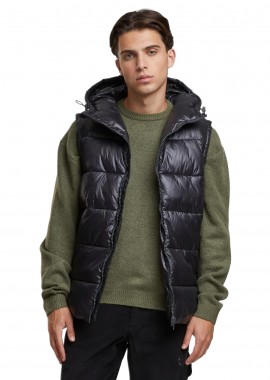 Urban Classics - Recycled Hooded Puffer Vest Urban Classics TB7013-00007 Black