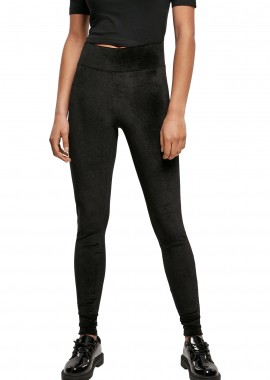 Urban Classics - Γυναικείο Ψηλόμεσο Βελούδινο Κολάν TB4546 Urban Classics Black