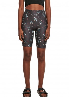 Urban Classics - Soft AOP Cycle Shorts UC Ladies TB4791 Black Floret