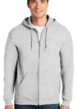 Gildan - Φούτερ Ζακέτα με Κουκούλα 18600 Gildan Heavy Blend Zip Hoodie Ash Grey