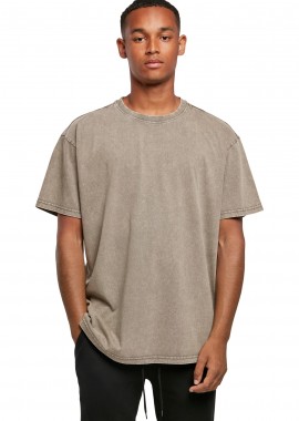 BYB - Ανδρικό Oversize T-Shirt Acid Washed BY189-03254 Build Your Brand Dark Khaki darkkhaki
