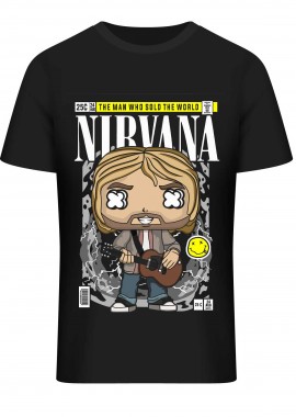 Pop Culture - T-Shirt Nirvana Kurt Cobain Pop Culture Black