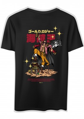 T-Shirt One Piece Gol D. Roger Pop Culture Black