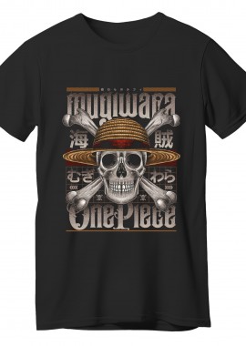 T-Shirt One Piece Mugiwara Pop Culture Black
