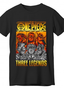Pop Culture - T-Shirt One Piece Three Legends Pop Culture Black