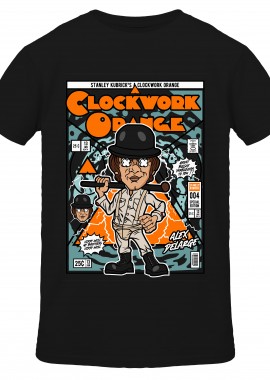Pop Culture - T-Shirt Alex Delarge Clockwork Orange Pop Culture Black