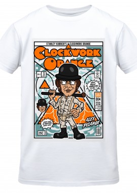 Pop Culture - T-Shirt Alex Delarge Clockwork Orange Pop Culture White