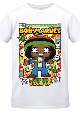 Pop Culture - T-Shirt Bob Marley Pop Culture White