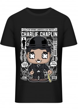 Pop Culture - T-Shirt Charlie Chaplin Pop Culture Black
