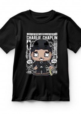 Pop Culture - Παιδικό T-shirt Charlie Chaplin Pop Culture Black