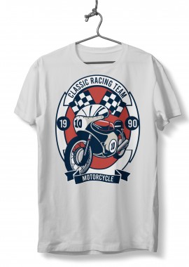 T-Shirt Classic Racing Team Pop Culture White