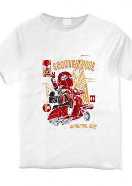 Pop Culture - Παιδικό T-shirt Deadpool Scooter Pop Culture White
