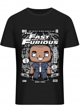 T-Shirt Dom Toretto Fast and Furious Pop Culture Black
