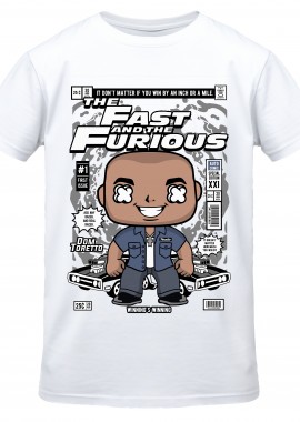 Pop Culture - T-Shirt Dom Toretto Fast and Furious Pop Culture White