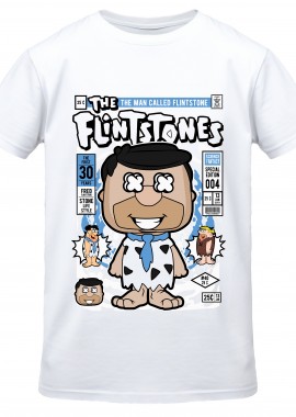 Pop Culture - T-Shirt Fred Flinstones Pop Culture White