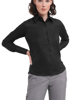 Γυναικείο Μακρυμάνικο Πουκάμισο R-956F-0 Russell 956F Non-iron Black