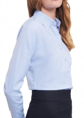 Γυναικείο Μακρυμάνικο Πουκάμισο Russell R-962F-0 Herringbone Shirt Light Blue