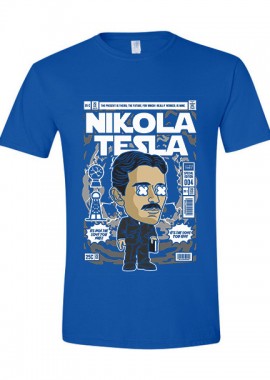 Pop Culture - T-Shirt Nikola Tesla Pop Culture Royal