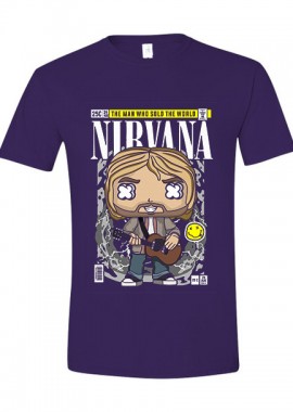 T-Shirt Nirvana Kurt Cobain Pop Culture Purple