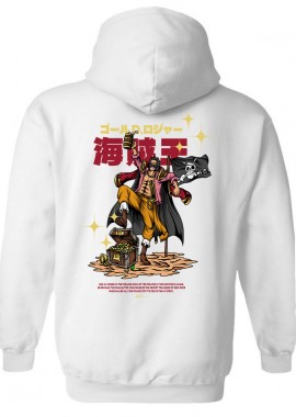 Pop Culture - Hoodie One Piece Gol D. Roger Pop Culture White