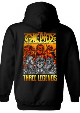 Pop Culture - Hoodie One Piece Three Legends Pop Culture Black