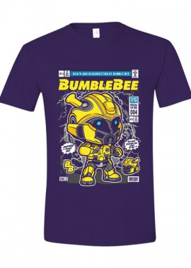 Pop Culture - T-Shirt Bumble Bee Pop Culture Purple