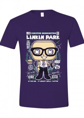 Pop Culture - T-Shirt Chester Bennington Pop Culture Purple