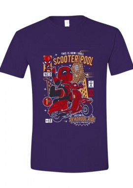 T-Shirt Deadpool Scooter Pop Culture Purple