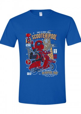Pop Culture - T-Shirt Deadpool Scooter Pop Culture Royal