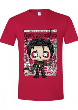 Pop Culture - T-Shirt Edward Scissorhands Pop Culture Red