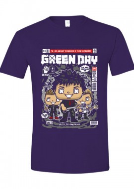 T-Shirt Green Day Pop Culture Purple