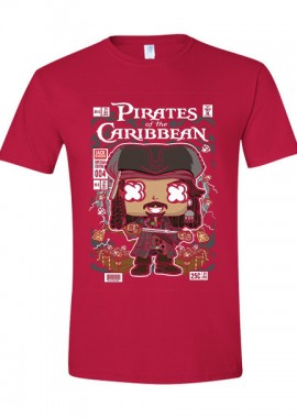 Pop Culture - T-Shirt Jack Sparrow Pirates Of The Caribbean Pop Culture Red