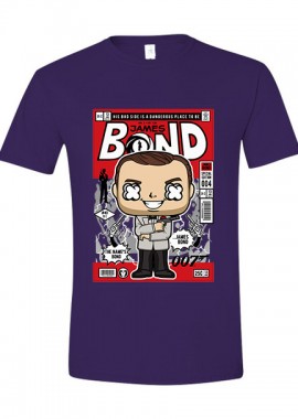 T-Shirt James Bond Pop Culture Purple