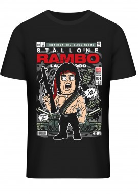 Pop Culture - T-Shirt John Rambo Pop Culture Black
