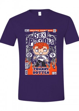 Pop Culture - T-Shirt Johnny Rotten Sex Pistols Pop Culture Purple