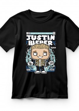 Pop Culture - Παιδικό T-shirt Justin Bieber Pop Culture Black